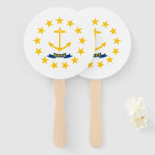 Staatsflagge der Insel Rhode Fächer (Vorne und Hinten)