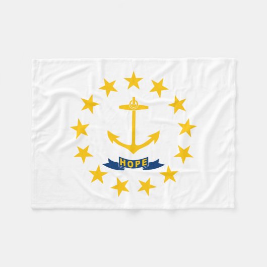 Staatsflagge der Insel Rhode Fleecedecke (Vorderseite (Horizontal))