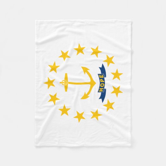 Staatsflagge der Insel Rhode Fleecedecke (Vorderseite)