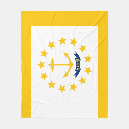 Staatsflagge der Insel Rhode Fleecedecke (Vorderseite)