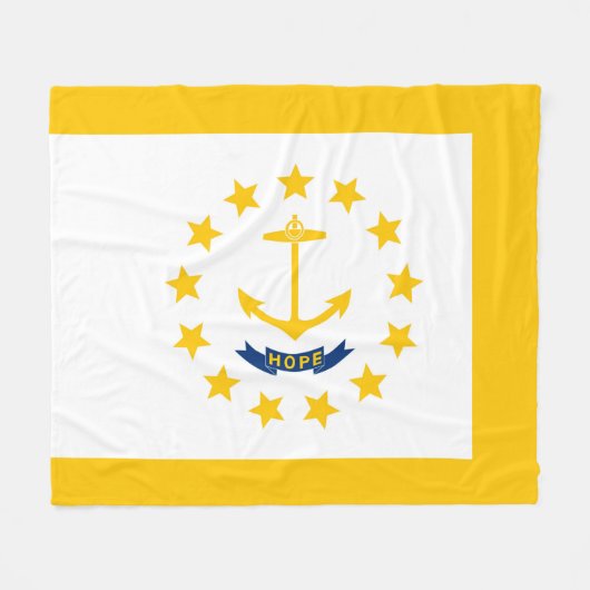 Staatsflagge der Insel Rhode Fleecedecke (Vorderseite (Horizontal))