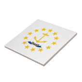Staatsflagge der Insel Rhode Fliese (Seite)