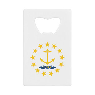 Staatsflagge der Insel Rhode Geldbeutel Flaschenöffner
