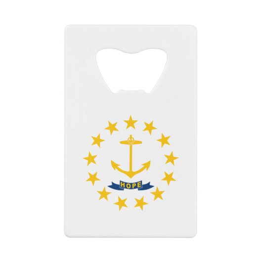 Staatsflagge der Insel Rhode Geldbeutel Flaschenöffner (Vorderseite)