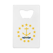 Staatsflagge der Insel Rhode Geldbeutel Flaschenöffner (Rückseite)