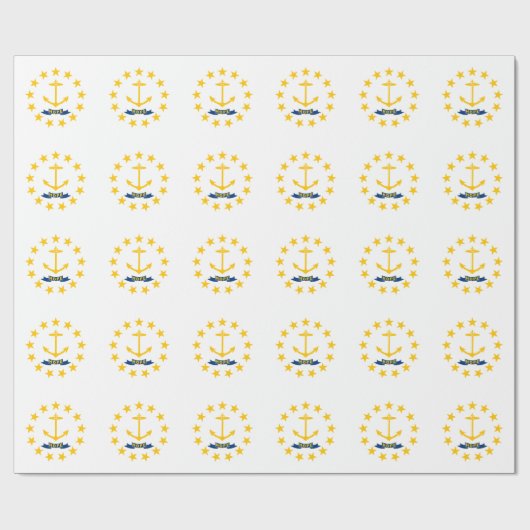 Staatsflagge der Insel Rhode Geschenkpapier (Flach)