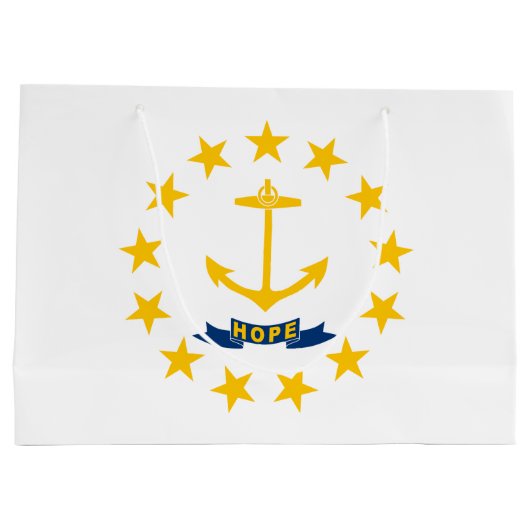 Staatsflagge der Insel Rhode Große Geschenktüte (Rückseite)