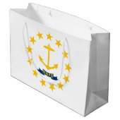 Staatsflagge der Insel Rhode Große Geschenktüte (Rückseite Schrägansicht)