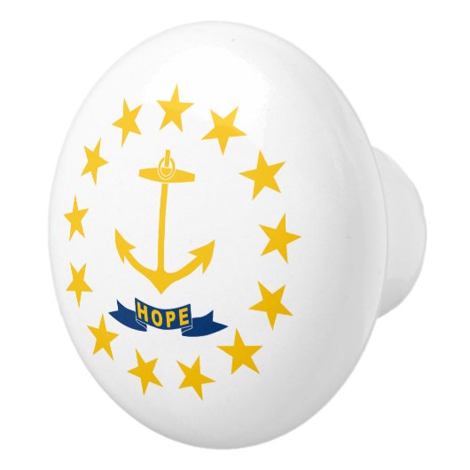 Staatsflagge der Insel Rhode Keramikknauf (Rechts)