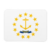 Staatsflagge der Insel Rhode Magnet (Horizontal)