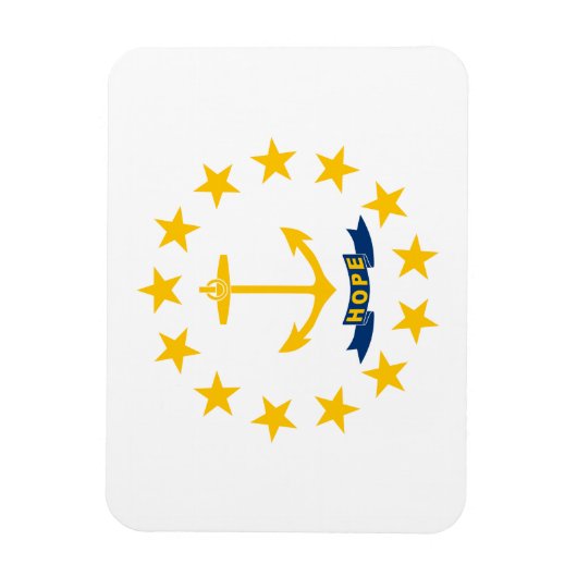 Staatsflagge der Insel Rhode Magnet (Vertikal)