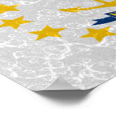 Staatsflagge der Insel Rhode Poster (Ecke)