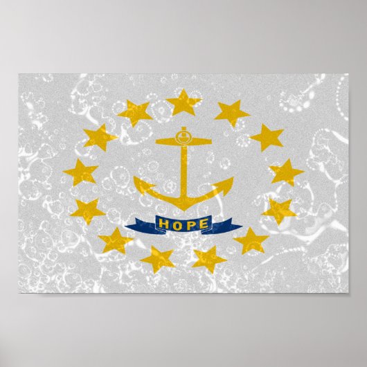 Staatsflagge der Insel Rhode Poster (Vorne)