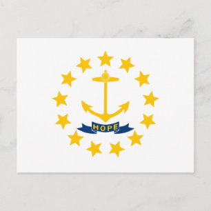 Staatsflagge der Insel Rhode Postkarte