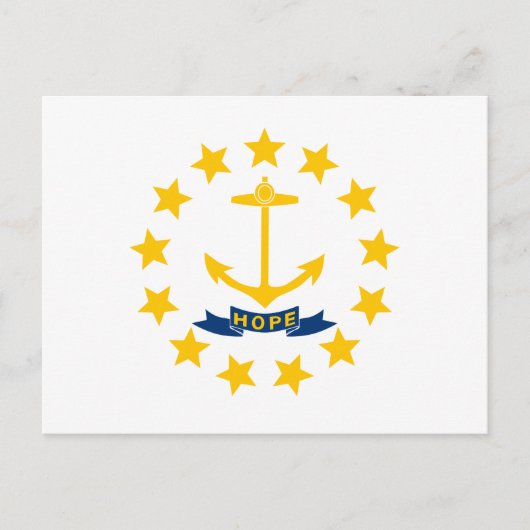 Staatsflagge der Insel Rhode Postkarte (Vorderseite)