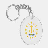 Staatsflagge der Insel Rhode Schlüsselanhänger (Vorderseite links)