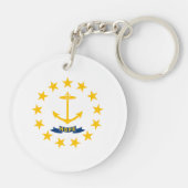 Staatsflagge der Insel Rhode Schlüsselanhänger (Rückseite)