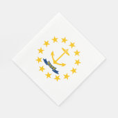Staatsflagge der Insel Rhode Serviette (Ecke)