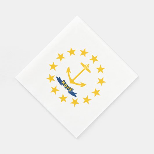 Staatsflagge der Insel Rhode Serviette (Ecke)