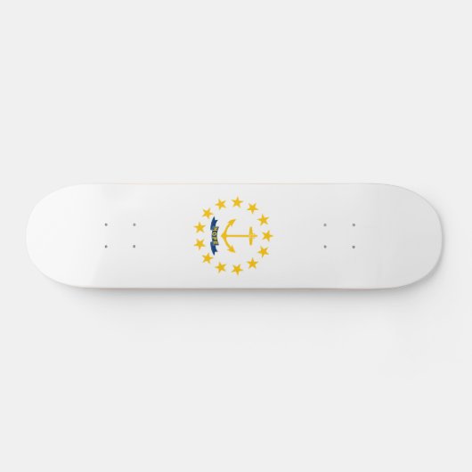 Staatsflagge der Insel Rhode Skateboard (Horizontal)