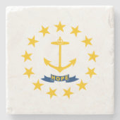 Staatsflagge der Insel Rhode Steinuntersetzer (Vorderseite)