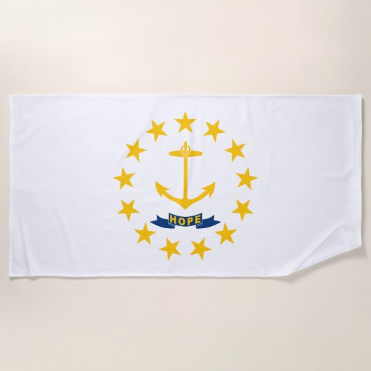 Staatsflagge der Insel Rhode Strandtuch (Vorderseite)
