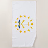 Staatsflagge der Insel Rhode Strandtuch (Vorderseite)
