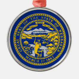 Staatsflagge der Keramik Nebraska Ornament Aus Metall