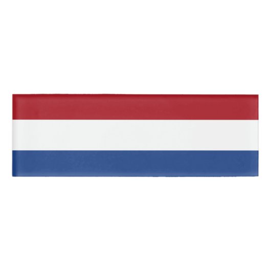 Staatsflagge der Niederlande, Holland, Namenschild (Vorderseite)