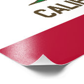 Staatsflagge der Republik Kalifornien Fotodruck (Ecke)