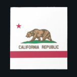 Staatsflagge der Republik Kalifornien Notizblock<br><div class="desc">Patriotische Flagge der Republik Kalifornien.</div>