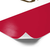 Staatsflagge der Republik Kalifornien Poster (Ecke)
