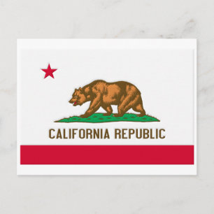 Staatsflagge der Republik Kalifornien Postkarte
