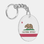 Staatsflagge der Republik Kalifornien Schlüsselanhänger (Vorderseite links)