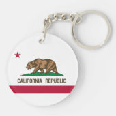 Staatsflagge der Republik Kalifornien Schlüsselanhänger (Rückseite)