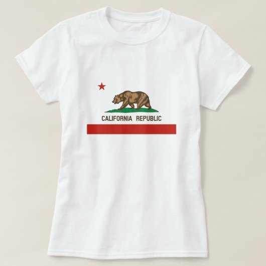 Staatsflagge der Republik Kalifornien T-Shirt (Design vorne)