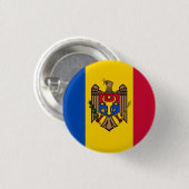Staatsflagge der Republik Moldau Button (Vorne & Hinten)