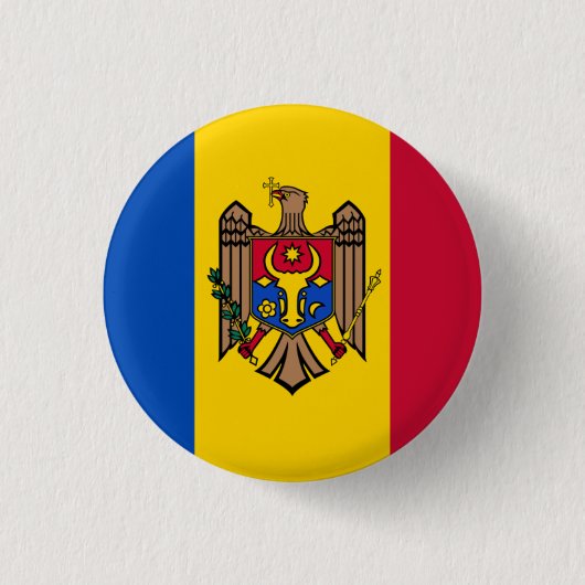 Staatsflagge der Republik Moldau Button (Vorderseite)