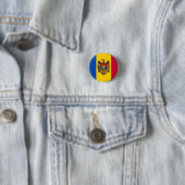 Staatsflagge der Republik Moldau Button (Beispiel)