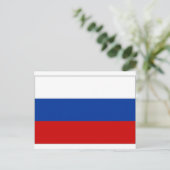 Staatsflagge der Russischen Föderation Postkarte (Stehend Vorderseite)