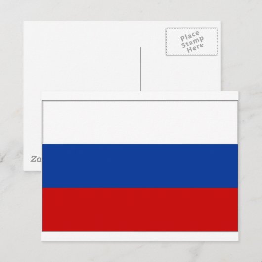 Staatsflagge der Russischen Föderation Postkarte (Vorne/Hinten)