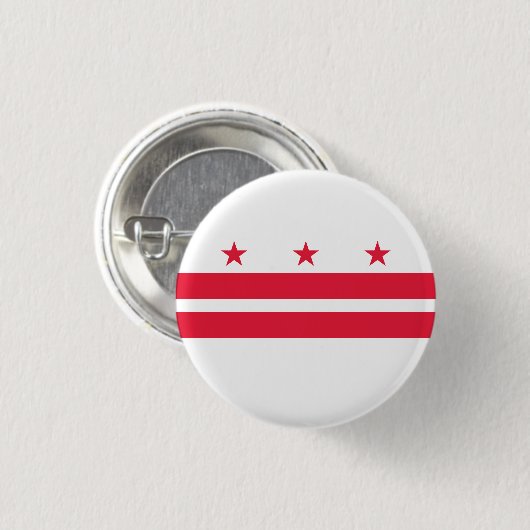 Staatsflagge der Washington DC Button (Vorne & Hinten)