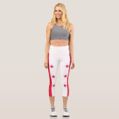 Staatsflagge der Washington DC Capri Leggings (Vorderseite)