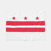 Staatsflagge der Washington DC Fleecedecke (Vorderseite (Horizontal))