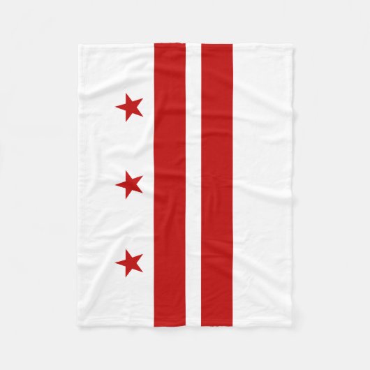 Staatsflagge der Washington DC Fleecedecke (Vorderseite)