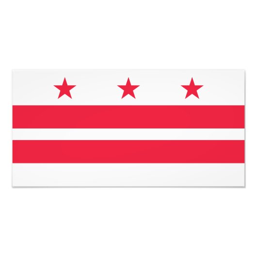 Staatsflagge der Washington DC Fotodruck (Vorne)