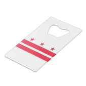 Staatsflagge der Washington DC Geldbeutel Flaschenöffner (Vorderseite Schrägansicht)