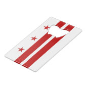 Staatsflagge der Washington DC Geldbeutel Flaschenöffner (Vorderseite Schrägansicht)