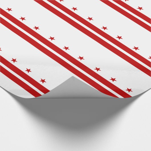 Staatsflagge der Washington DC Geschenkpapier (Ecke)