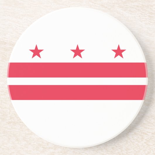 Staatsflagge der Washington DC Getränkeuntersetzer (Vorne)